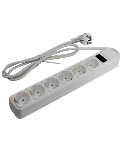 SP6W-118. Сетевой фильтр 6 розеток, 1.8м, белый. 5bites в Батайске