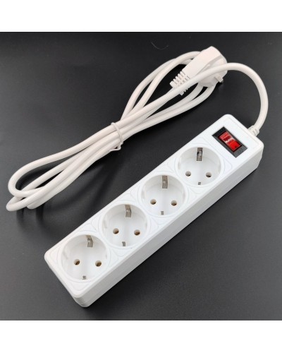 SP4W-518 GARDA. Сетевой фильтр 4 розетки,1,8м, белый. 5bites в Батайске
