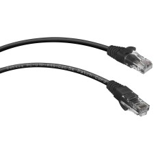 PC-UTP-RJ45-Cat.5e-3m-BK (7686c), чёрный. Патч-корд медный. CABEUS