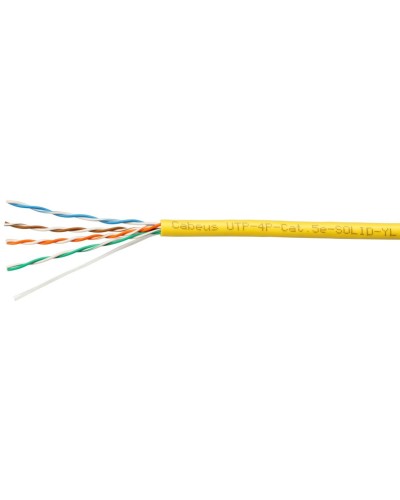 UTP-4P-Cat.5e-SOLID-YL (7251c). Кабель «витая пара» (LAN) для структурированных систем связи. CABEUS в Батайске