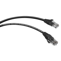 PC-UTP-RJ45-Cat.6-1m-BK (8663c), чёрный. Патч-корд медный. CABEUS