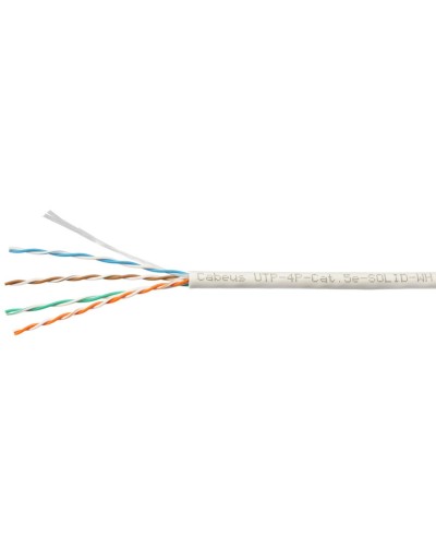 UTP-4P-Cat.5e-SOLID-WH-100 (7471c-5). Кабель «витая пара» (LAN) для структурированных систем связи. CABEUS в Батайске