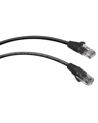 PC-UTP-RJ45-Cat.5e-0.15m-BK (8990c), чёрный. Патч-корд медный. CABEUS в Батайске