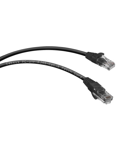 PC-UTP-RJ45-Cat.6-1.5m-BK (8664c), чёрный. Патч-корд медный. CABEUS в Батайске