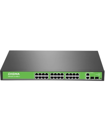 DSP224F-2C-R400 DSP224F-2C-R400 V1 (L2) 24х100Мбит/с 2хКомбо(1000BASE-T/SFP) 24PoE 24PoE+ 400W. Коммутатор с питанием по PoE. Digma в Батайске