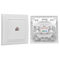 Минск Розетка RJ-45 1-местная СП (ERK01-035-10). Розетка RJ-45 1-местная СП. EKF