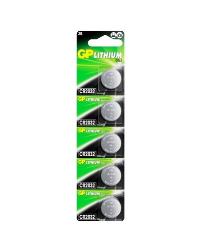 GP Lithium CR2032 (GP CR2032-2C5 100/2000), упак. 5 шт. БЛИСТЕР. Литиевые дисковые батарейки. GP Batteries в Батайске