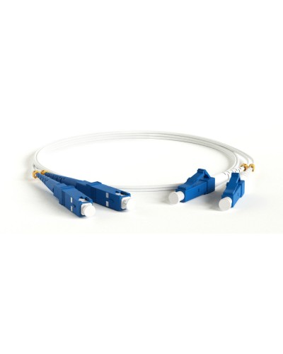 FC-D2-9A1-LC/UR-SC/UR-H-3M-LSZH-WH. Патч-корд волоконно-оптический LC-SC. Hyperline в Батайске