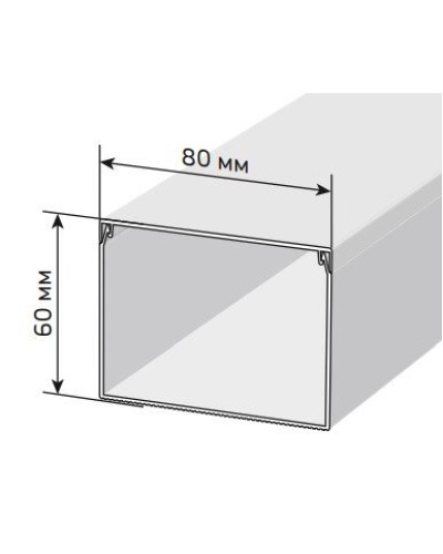 Короб 80х60 ЭЛЕКОР (CKK10-080-060-1-K01-008). Кабель-канал с двойным замком. IEK в Батайске