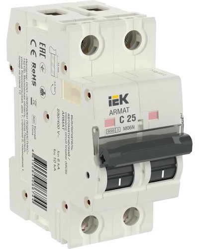M06N 2P C 25А 6кА ARMAT (AR-M06N-2-C025). Автоматический выключатель. IEK в Батайске