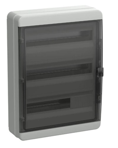 Корпус пластиковый КМПн-54 IP65 TEKFOR (TF5-KP72-N-54-65-K03-K02). Корпус модульный пластиковый черная прозрачная дверь. IEK в Батайске