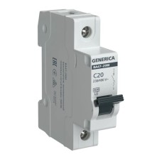 GENERICA ВА47-29М 1P C 20А 4,5кА (MVA21-1-020-C-G). Автоматический выключатель. IEK