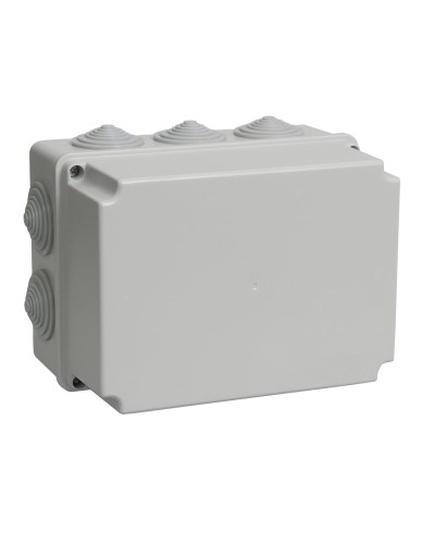Коробка распаячная КМ41245 190х140х120 открытой проводки IP44 10 гермовводов серая (UKO10-190-140-120-K41-44). Коробка распаячная безгалогенная (HF). IEK в Батайске