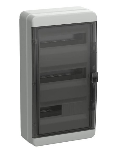 Корпус пластиковый КМПн-36 IP65 TEKFOR (TF5-KP72-N-36-65-K03-K02). Корпус модульный пластиковый черная прозрачная дверь. IEK в Батайске