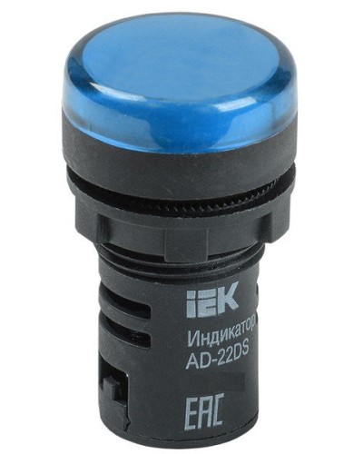 Лампа AD22DS (LED)матрица D22мм синий 230В (BLS10-ADDS-230-K07). Светосигнальный индикатор. IEK в Батайске