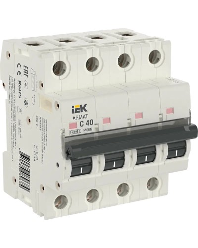 M06N 4P C 40А 6кА ARMAT (AR-M06N-4-C040). Автоматический выключатель. IEK в Батайске