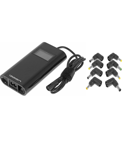 Блок питания Ippon D90U автоматический 90W 15V-19.5V 8-connectors 4.5A 1xUSB 2.1A, LCD индикатор (654527). Блок питания. Ippon в Батайске
