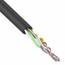 U/UTP, CAT 5e, PE, 2PR, 24AWG, OUTDOOR, SOLID, черный, 305м, REXANT (01-0025). Кабель «витая пара» (LAN) для структурированных систем связи. Rexant