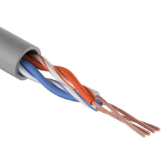 U/UTP, CAT 5e, PVC, 2PR, 24AWG, INDOOR, STRANDED, серый, 305м REXANT (01-0026). Кабель «витая пара» (LAN) для структурированных систем связи. Rexant