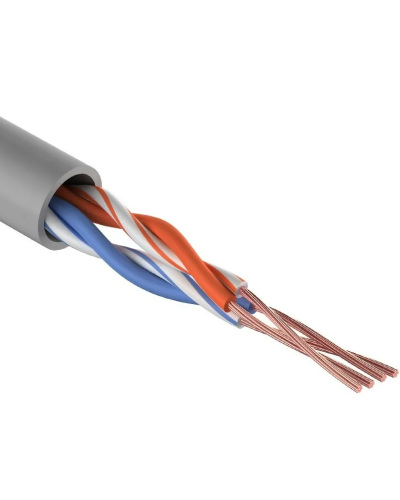 U/UTP, CAT 5e, PVC, 2PR, 24AWG, INDOOR, STRANDED, серый, 305м REXANT (01-0026). Кабель «витая пара» (LAN) для структурированных систем связи. Rexant в Батайске