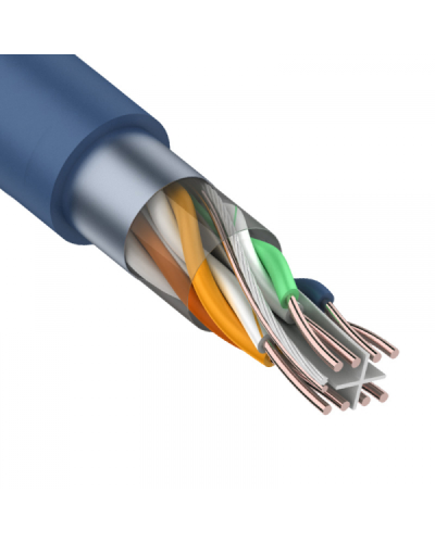 F/UTP, CAT 6, PVC, 4PR, 23AWG, INDOOR, SOLID, синий, 305 м, REXANT (01-0147). Кабель «витая пара» (LAN) для структурированных систем связи. Rexant в Батайске