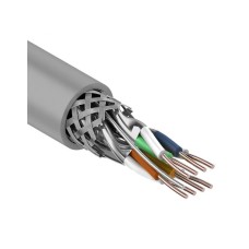 S/FTP, CAT 7, PVC, 4PR, 23AWG, INDOOR, SOLID, серый, 305 м, REXANT (01-0542). Кабель «витая пара» (LAN) для структурированных систем связи. Rexant