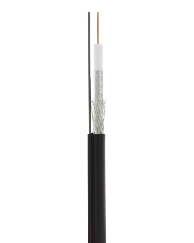 RG-11U, 75 Ом, CCS/Al/Al 83% + ТРОС*1 (бухта 305 м), черный OUTDOOR (01-3021). Кабель коаксиальный радиочастотный. Rexant в Батайске