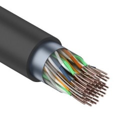 F/UTP, CAT 5, PE, 25PR, 24AWG, OUTDOOR, SOLID, черный, 305м, REXANT (01-1203). Кабель «витая пара» (LAN) для структурированных систем связи. Rexant