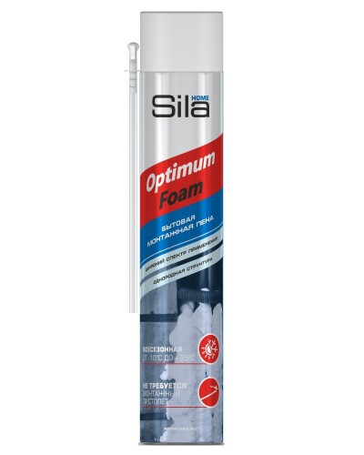 Пена монтажная SILA HOME OPTIMUM FOAM, всесезонная, 750 мл. Пена монтажная. Sila в Батайске