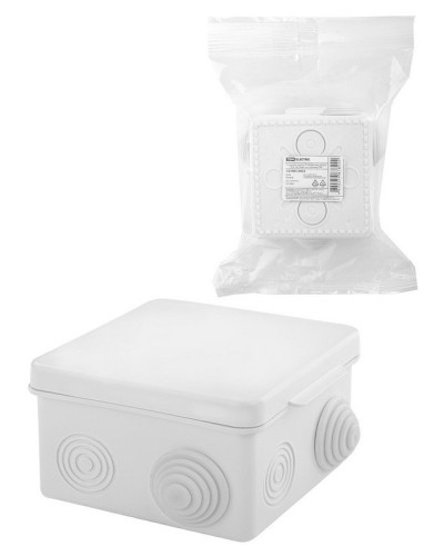 Коробка ОП 80х80х50мм, крышка, IP54, 7вх., белая (SQ1401-0922). Распаячная коробка. TDM ЕLECTRIC в Батайске