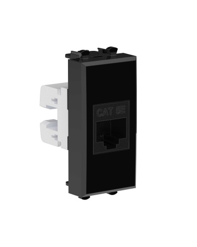 Розетка RJ-45, кат.5E, Avanti, 1 модуль, черный квадрат (4402661): Розетка компьютерная модульная в Батайске