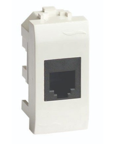 Розетка RJ-45 Brava 1 модуль слоновая кость (75457S): Розетка компьютерная с одним разъёмом в Батайске
