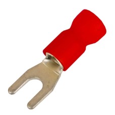 Наконечник вилочный НВИ 0,25-1,5 М3 (D3,2мм) (100 шт) (2A13P-EE-PVC). Наконечник вилочный с изолированным фланцем ПВХ. ДКС