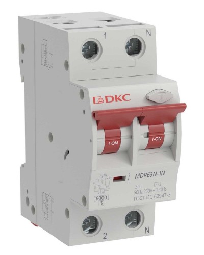 YON max MDR, 1P+N, 30mA, 20A, 6kA, А (MDR63N-1N2C20-A). Автоматический выключатель дифференциального тока. ДКС в Батайске