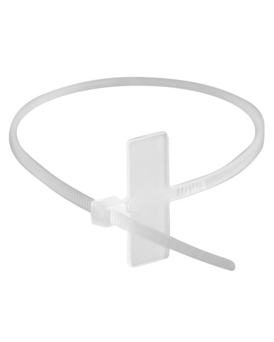 Хомут 2,5x110 белый (100шт) (252110SR-M): Хомут маркировочный, горизонтальная табличка под замком 20x9 в Батайске