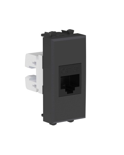 Розетка RJ-45, кат.5E, Avanti, 1 модуль, черный матовый (4412661): Розетка компьютерная модульная в Батайске
