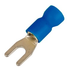 Наконечник вилочный НВИ 1,5-2,5 М5 (D5,3мм) (100 шт) (2B15P-EE-PVC). Наконечник вилочный с изолированным фланцем ПВХ. ДКС
