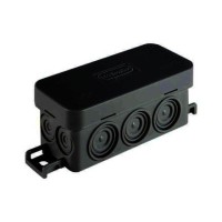Коробка JBL090 90х42х40, 10 вых., IP55, черная (44055BL-1). Коробка монтажная. Экопласт