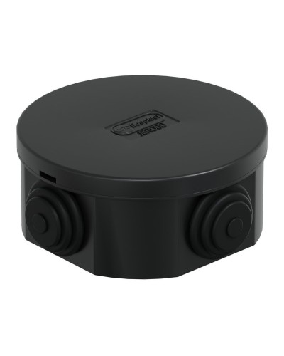 Коробка JBR080 D=80х40, 4 вых., IP44, черная (44005BL-1). Коробка монтажная. Экопласт в Батайске