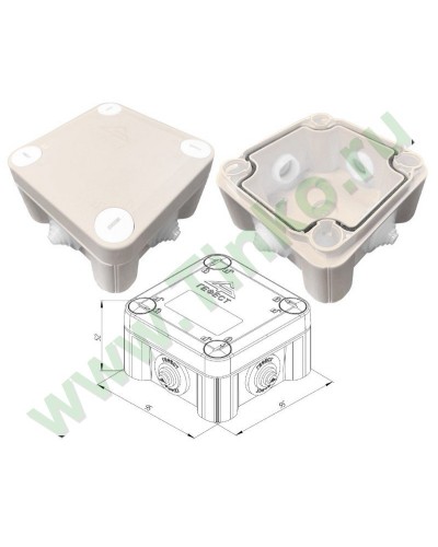КМ-1010(П)-IP55. Коробка монтажная. Гефест в Батайске