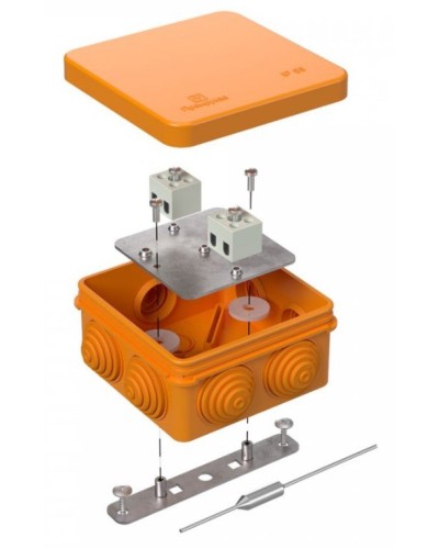 Коробка огнестойкая 80х80х40 (40-0210-FR1.5-4-П). Коробка огнестойкая для открытой установки. Промрукав в Батайске
